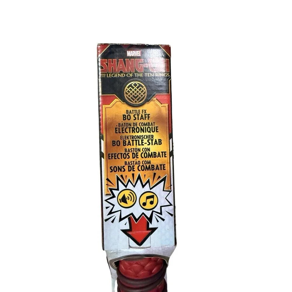 Marvel Shang-Chi Battle FX Bo Staff Electronic Role Play Toy Hasbro10 Rings